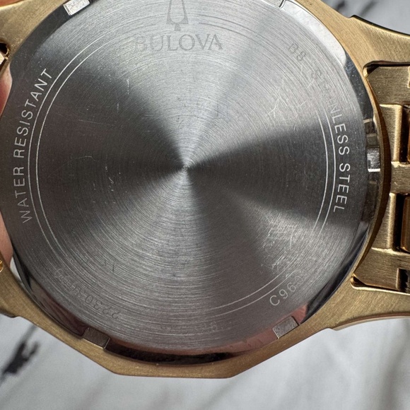Bulova Men’s Gold Crystal Chronograph Watch – Original Box - Picture 3 of 5